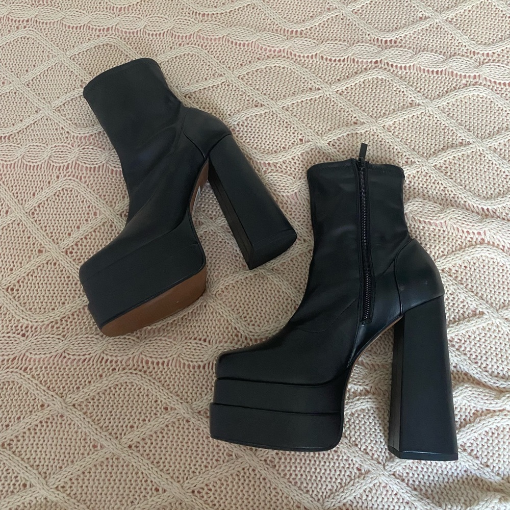 Versace Dupe Platform Heeled Boots